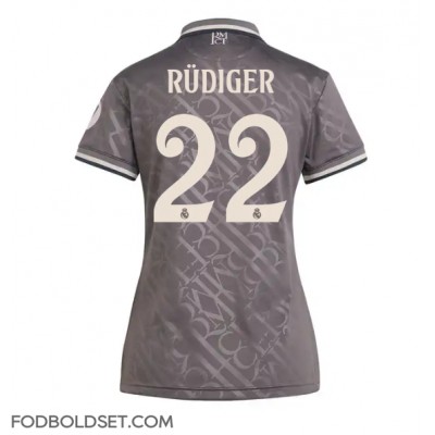 Real Madrid Antonio Rudiger #22 Tredjetrøje Dame 2024-25 Kortærmet Real Madrid Antonio Rudiger #22 Tredjetrøje Dame 2024-25 Kortærmet